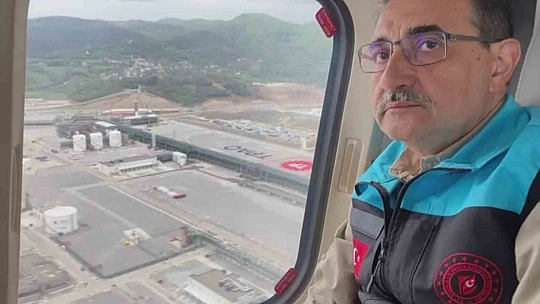 Bakan Dönmez'den dev açılış öncesi havadan inceleme