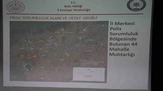 Bolu'da 44 mahalle için 88 polis görevlendirildi