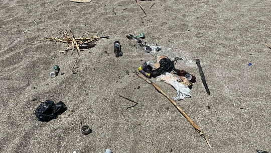 Caretta caretta yuvasının üzerinde mangal yaktılar