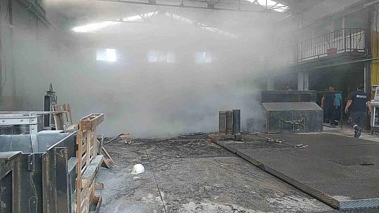 Bronz fabrikasında patlama