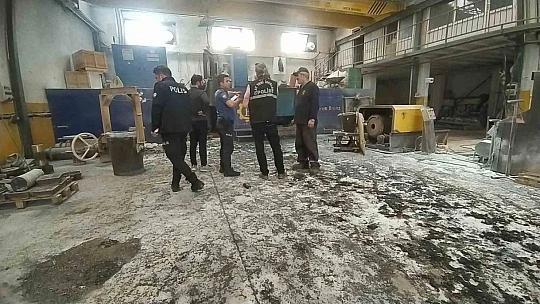 Bronz fabrikasında patlama