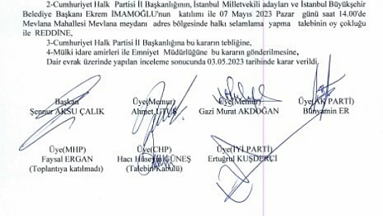 İmamoğlu'na polis tutanağı
