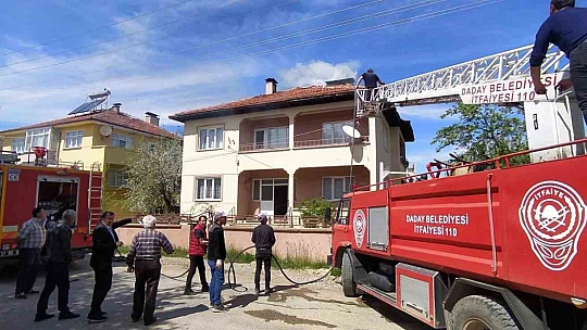 Korkutan yangın büyümeden söndürüldü