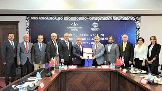 TSE'den TENMAK'a 'Yenilikçilik Yönetim Sistemi Belgesi'